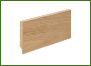 MDF skirting board veneered with oak veneer lacquered 80 * 12 R1 PLUS - moisture resistant